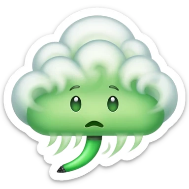 green fart smoke sticker