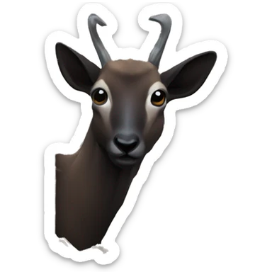 peeping dark chamois sticker
