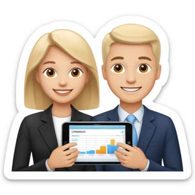 customized investment plan with people sticker