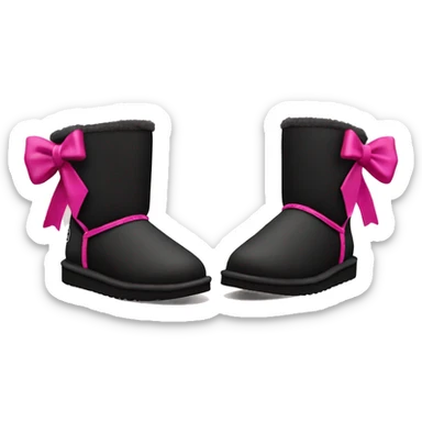 Coquette bow ugg boots sticker