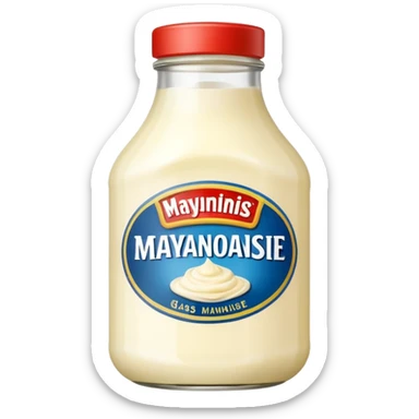 Glass Bottle of Mayonnaise sticker