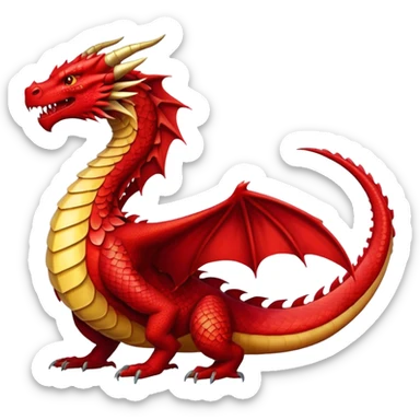 red Dragon Full Body sticker