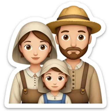 peasants family sticker
