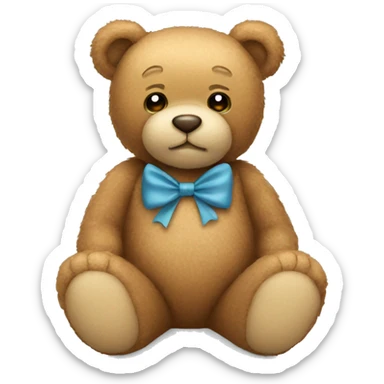 teddy bear with bow sticker