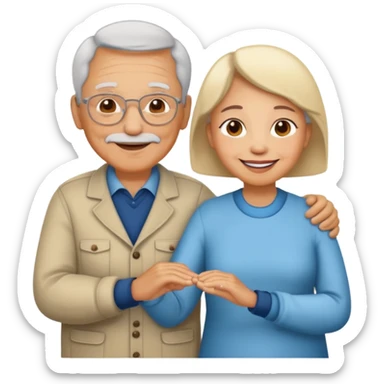  light skin grandparents sticker