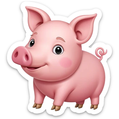 Good morning pig sticker