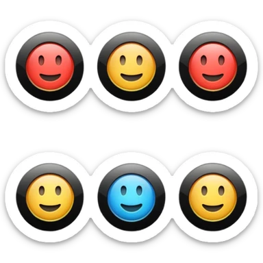 Play buttons black sticker