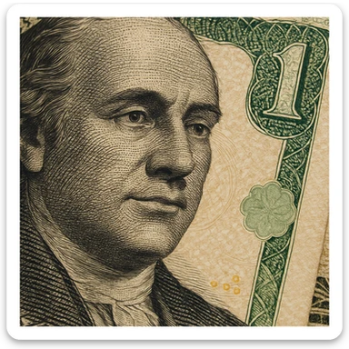 realistic money, detailed, photorealistic style sticker