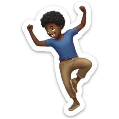 Black boy dancing with flying panties sticker