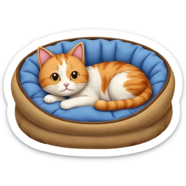 cat bed home sticker