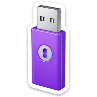 purple usb drive sticker