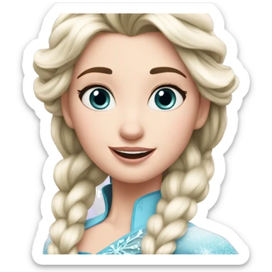 Samara Morgan with Elsa from frozen sticker