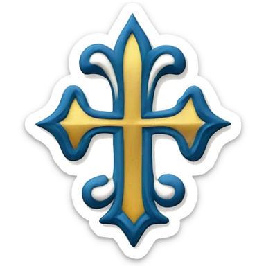 Croix de lorraine fleur de lys avec un P en majuscule  sticker