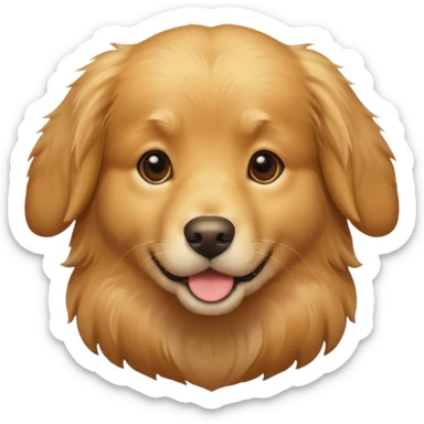 A light colour golden retriever  sticker