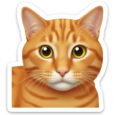 orange cat sticker