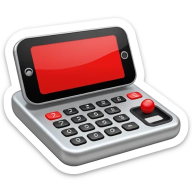 pin pad with a small black screen on top and a small red screen down indicates the locked situation sticker