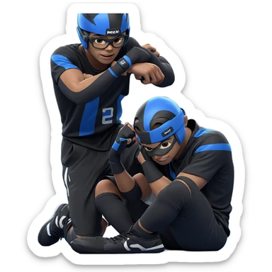 boys in sportswear outfit sticker