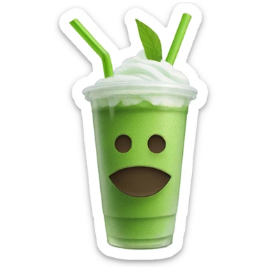 iced matcha with straw  sticker