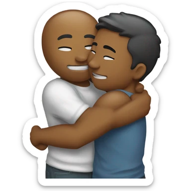 a hug to my boyfriend saying i love you  sticker