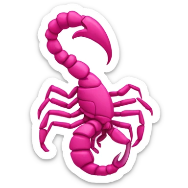 Pink scorpio sticker