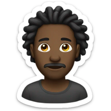 Black man with dread sticker