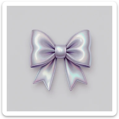 kpop bow emoji, cute and shiny, no background sticker