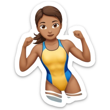 girl swimming athlete sticker