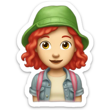 strawberry shortcake ginger girl tomboy 2003 sticker