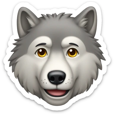 Un loup avec un visage intriqué  sticker