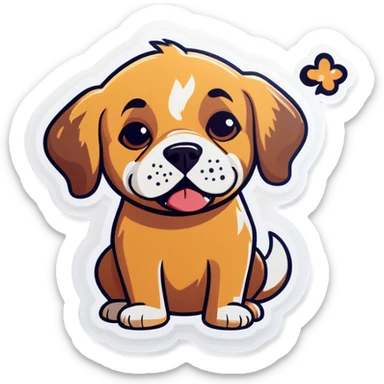 Dog having a bad day  sticker