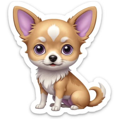lilac marble Chiwawa  sticker