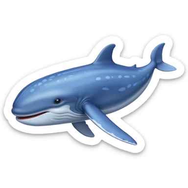 Baleine à bleu réalise les mieux aide toi de internet te trompe pas sur le nombre de nageoir  sticker