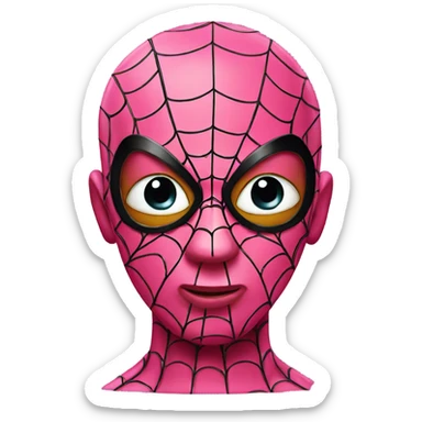 pink spiderman sticker