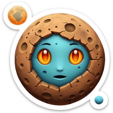 a realistic planet of phobos sticker