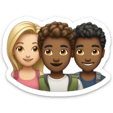 3 group of friends  sticker