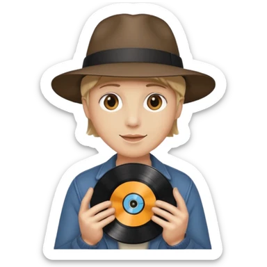 Record Collector + vinyl disc, Vintage Collectors. sticker