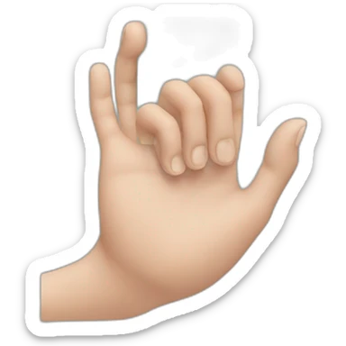 hand + phone sticker