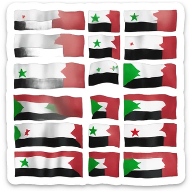 New Syrian flag  sticker