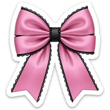 pink gothic bow sticker
