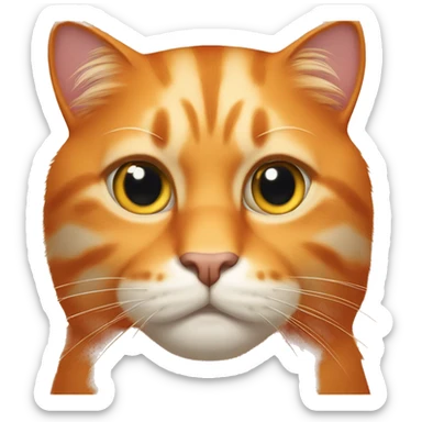 Big orange cat  sticker