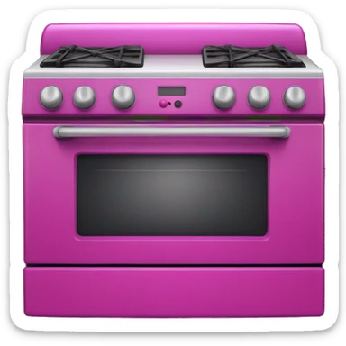 Realistic fuschia oven isolated.  sticker