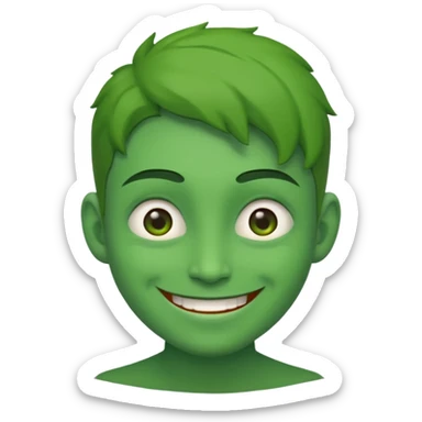 I said green skin not afro sticker