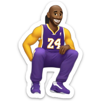 Kobe Bryant laughed while sitting in a helicopter sticker