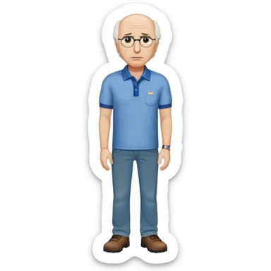 Larry David full body in curb your enthusiasm  annoyed sticker