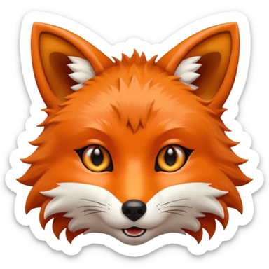 fox only face lowing solid [color] pupils, no iris sticker