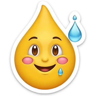 Emoji souriant avec goutte de sueur sticker