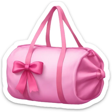 Gym bag with pink bow sticker