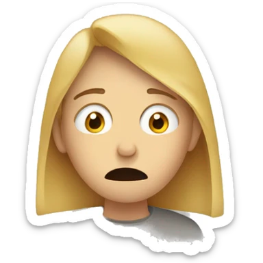 Person covering face and nervous and anxious  sticker