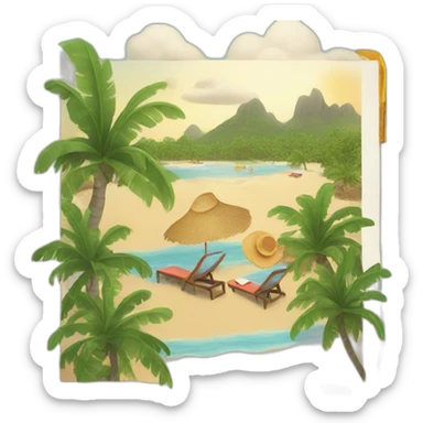 vacation album book sticker