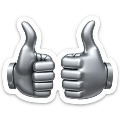 👍 and 👎 combined together sticker